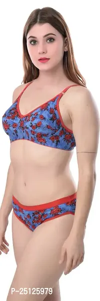 Stylish Blue  Bra And Panty Set For Women-thumb3