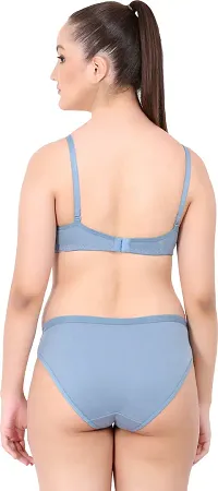 Stylish Blue  Bra And Panty Set For Women-thumb3