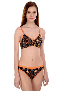 Stylish Yellow  Bra And Panty Set For Women-thumb1