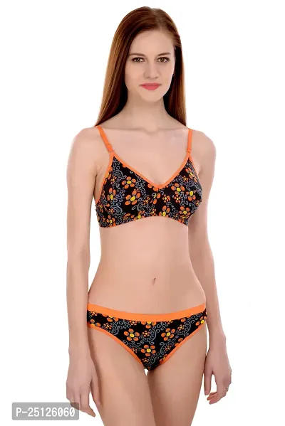 Stylish Yellow  Bra And Panty Set For Women-thumb2