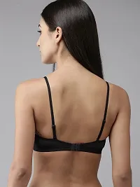 Stylish Black Cotton Solid Bras For Women-thumb3