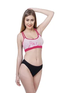 Stylish Multicoloured  Bra And Panty Set For Women Pack of 4-thumb1