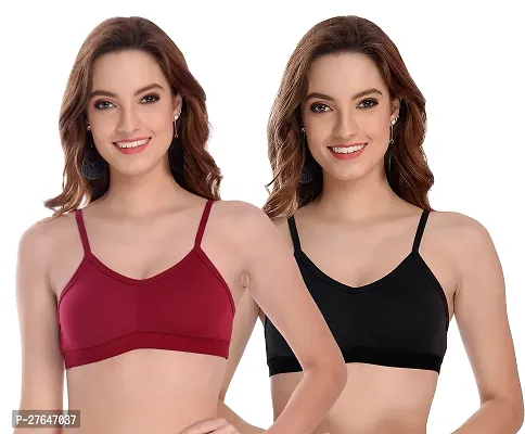 Stylish Multicoloured Cotton Solid Bras For Women-thumb0