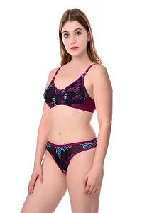 Stylish Maroon  Bra And Panty Set For Women-thumb2