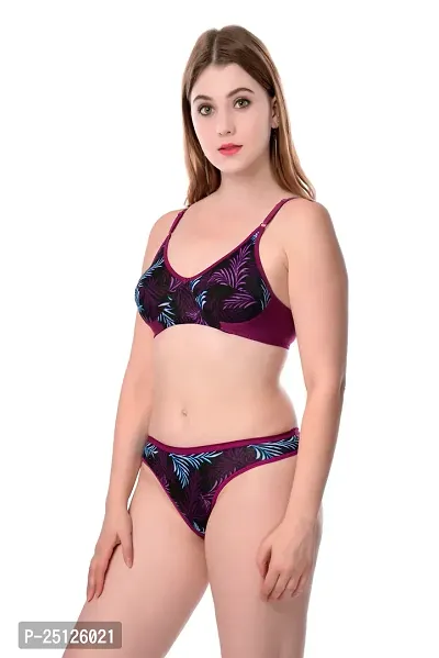 Stylish Maroon  Bra And Panty Set For Women-thumb3