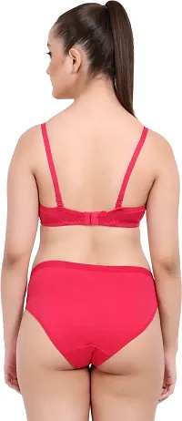 Stylish Red  Bra And Panty Set For Women-thumb3