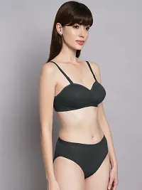 Stylish Black  Bra And Panty Set For Women-thumb1