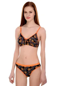 Stylish Yellow  Bra And Panty Set For Women-thumb2