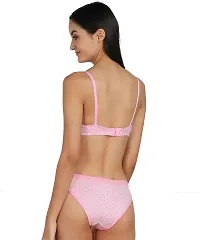 Stylish Pink  Bra And Panty Set For Women-thumb3