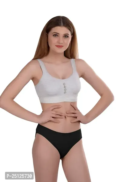 Stylish White  Bra And Panty Set For Women-thumb2