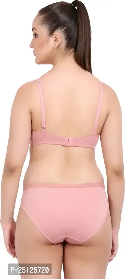 Stylish Pink  Bra And Panty Set For Women-thumb4