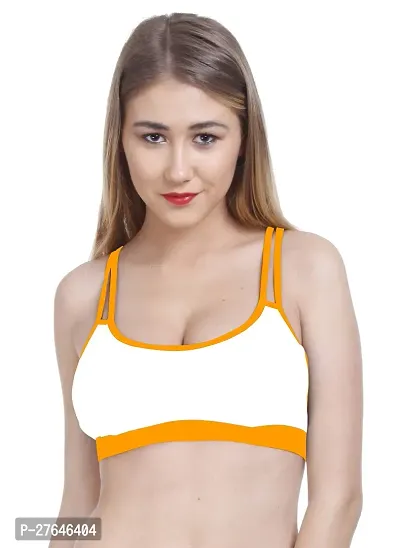 Stylish Yellow Cotton Solid Bras For Women-thumb0