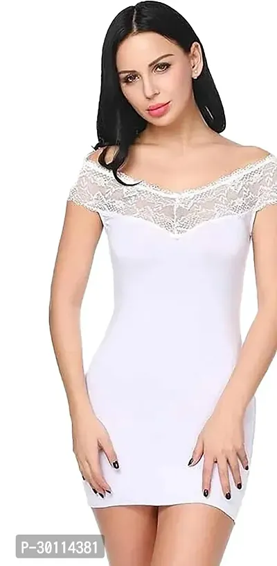 Stylish White Net Bridal Baby Doll For Women-thumb3