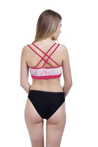 Stylish Pink  Bra And Panty Set For Women-thumb3