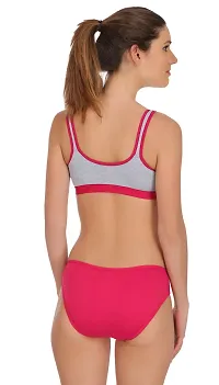 Stylish Pink  Bra And Panty Set For Women-thumb3