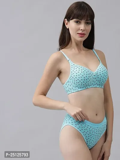 Stylish Blue  Bra And Panty Set For Women-thumb2