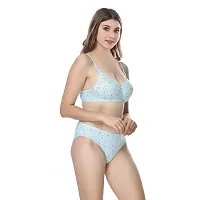 Stylish Blue  Bra And Panty Set For Women-thumb1