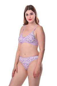 Stylish Purple  Bra And Panty Set For Women-thumb2