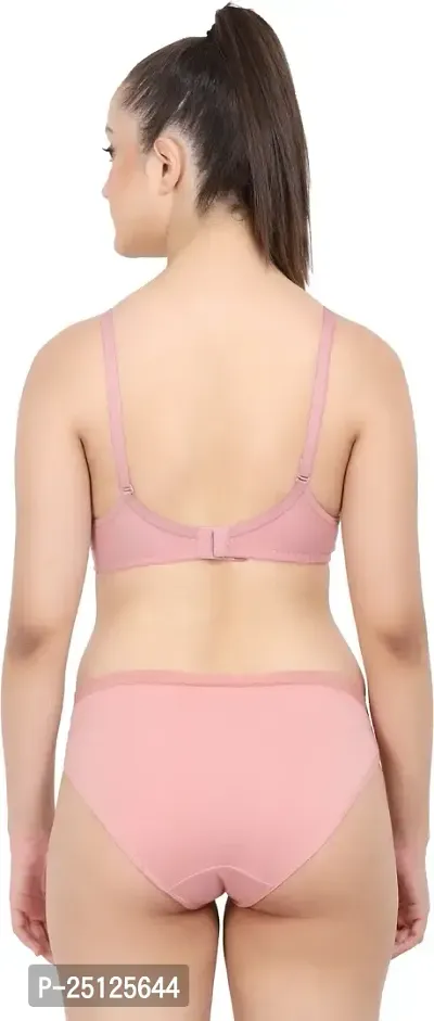 Stylish Pink  Bra And Panty Set For Women-thumb4