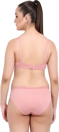 Women Cotton Bra Panty Set for Lingerie Set Pack of 2  Color : Pink,R-Blue-thumb2