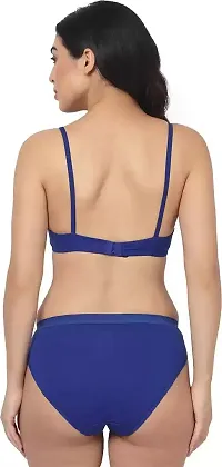 Stylish Blue  Bra And Panty Set For Women-thumb3