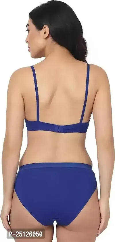 Stylish Blue  Bra And Panty Set For Women-thumb4