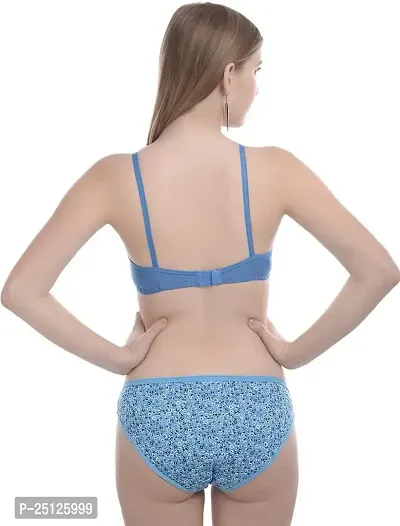 Stylish Blue  Bra And Panty Set For Women-thumb4