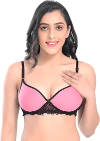 Women Cotton Bra Panty Set for Lingerie Set Pack of 1  Color : Pink-thumb4