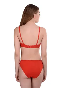 Stylish Red  Bra And Panty Set For Women-thumb3