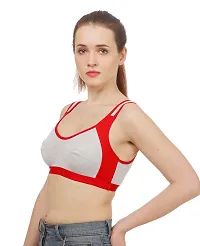 Stylish Red Cotton Solid Bras For Women-thumb1