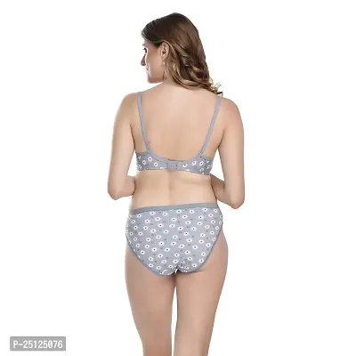 Stylish Grey  Bra And Panty Set For Women-thumb4