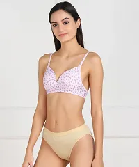 Stylish Pink Cotton Solid Bras For Women-thumb4