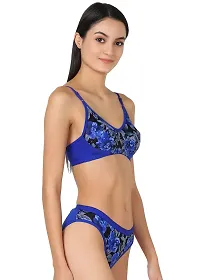 Stylish Blue  Bra And Panty Set For Women-thumb1