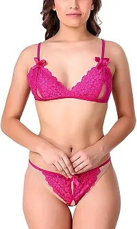 Stylish Multicoloured  Bra And Panty Set For Women Pack Of 2-thumb1