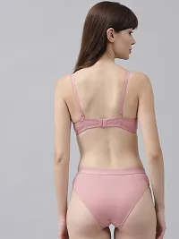 Stylish Pink  Bra And Panty Set For Women-thumb3