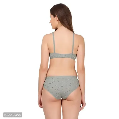 Stylish Grey  Bra And Panty Set For Women-thumb4