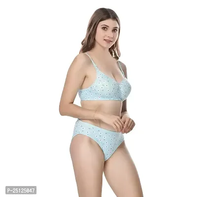 Stylish Blue  Bra And Panty Set For Women-thumb2