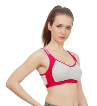 Stylish Pink Cotton Solid Bras For Women-thumb2