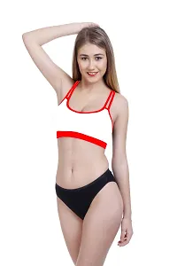 Stylish Red  Bra And Panty Set For Women-thumb2