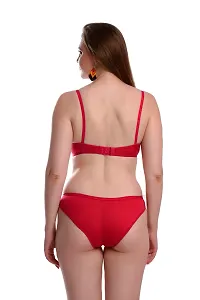 Stylish Red  Bra And Panty Set For Women-thumb3