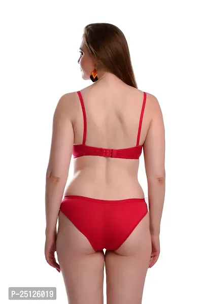 Stylish Red  Bra And Panty Set For Women-thumb4