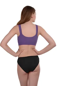 Stylish Purple  Bra And Panty Set For Women-thumb3