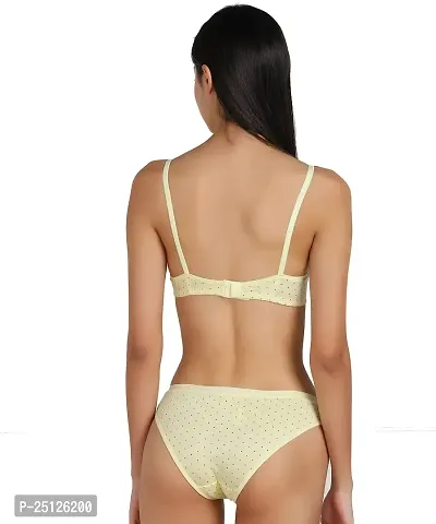 Stylish Yellow  Bra And Panty Set For Women-thumb4