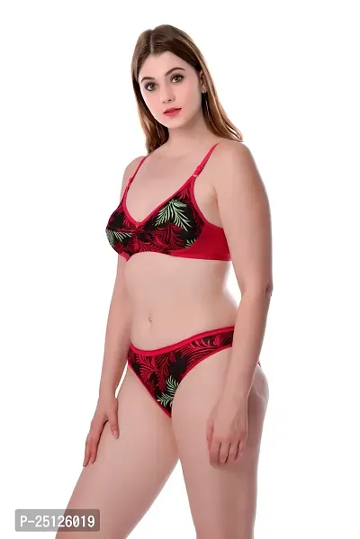 Stylish Red  Bra And Panty Set For Women-thumb3