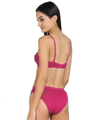 Stylish Pink  Bra And Panty Set For Women-thumb3