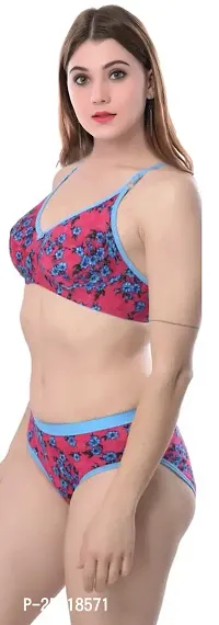 Stylish Multicoloured  Bra And Panty Set For Women Pack Of 3-thumb3