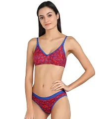 Stylish Red  Bra And Panty Set For Women-thumb2