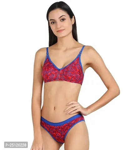 Stylish Red  Bra And Panty Set For Women-thumb3