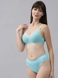 Stylish Blue  Bra And Panty Set For Women-thumb2