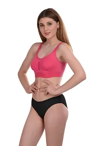 Stylish Pink  Bra And Panty Set For Women-thumb2